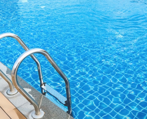 sunshine on swimming pool