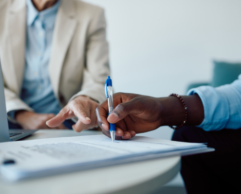 signign insurance papers
