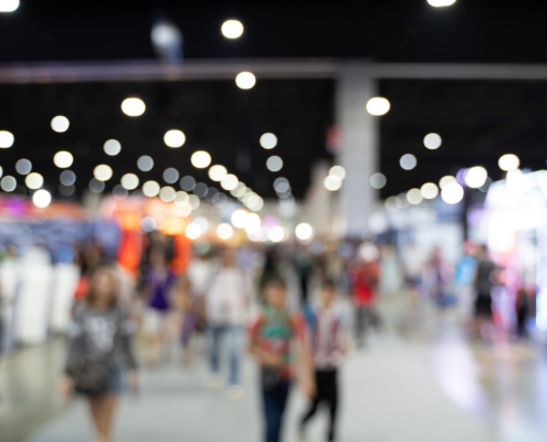 blurred view of conference hall