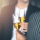 close up view of drinks at event